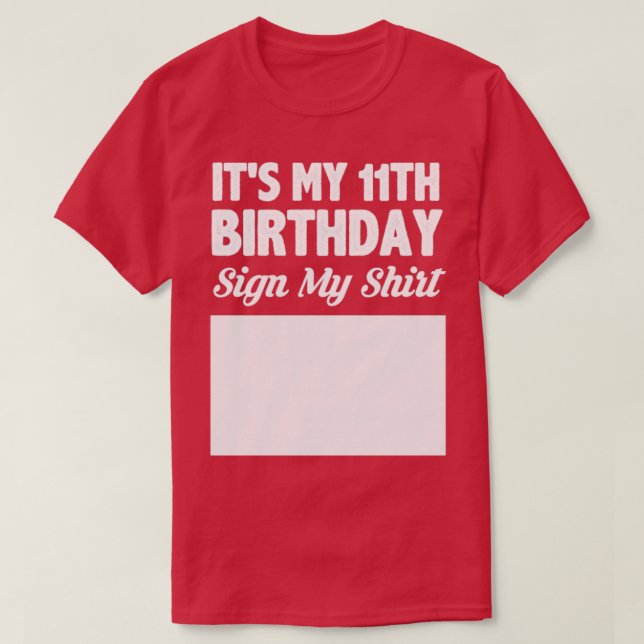 Min 11:e födelsedagstecknet min skjorta t shirt (Design framsida)