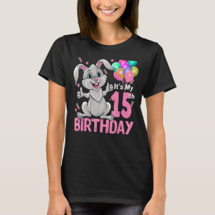 Min 15:e födelsedagsrabbit 15:e födelsedag 15 år t shirt
