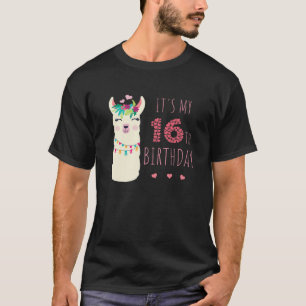 Min 16:e födelsedag 16-åriga flicka, födelsedag t shirt