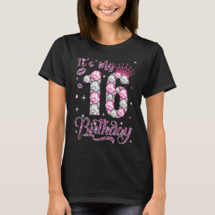 Min 16:e födelsedag drottning 16 år gammal Diamond T Shirt