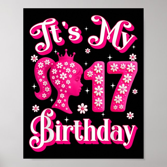 Min 17:e födelsedagskalender 17 år gammal dag G Poster (Framsidan)