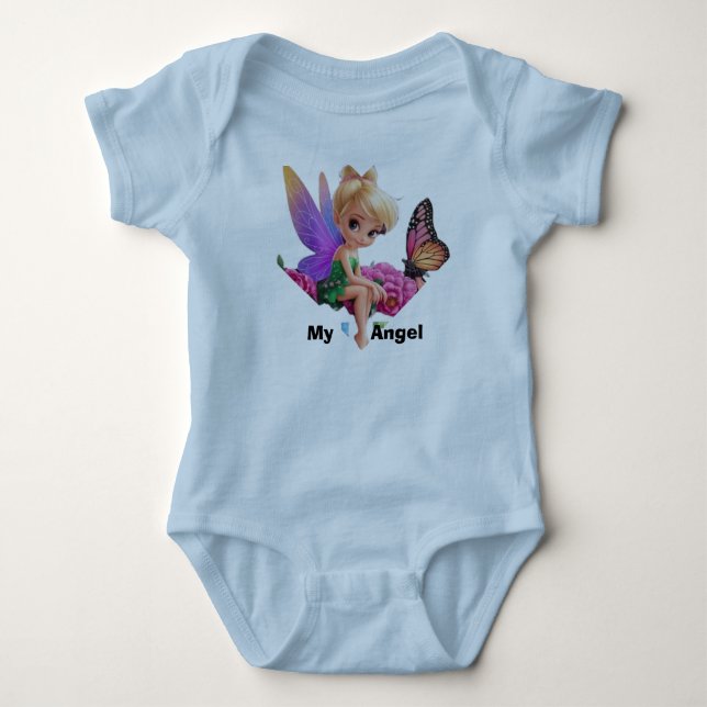 “Min 1:a Ängel” Fa Whimsical Charm 1:a ögonblicket T Shirt (Framsida)