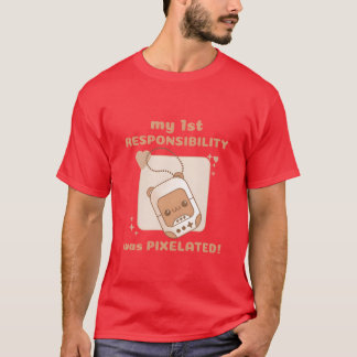 min 1:a ansvar var Pielated Bear Gamer vint T Shirt