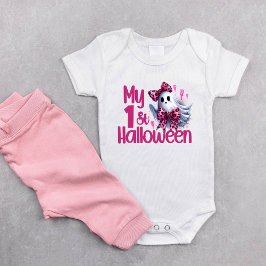 Min 1:a Halloween Roliga Outfit Söt Babyflicka Spö T Shirt