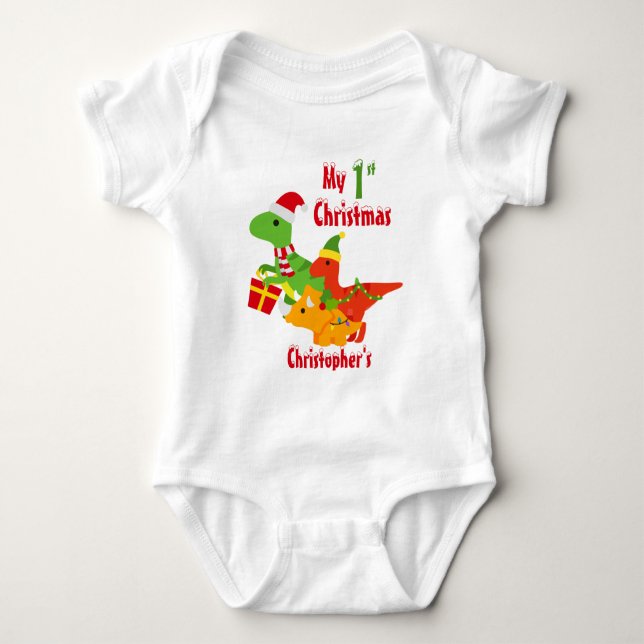 Min 1:a jul Dinosaurie T-Rex T Shirt (Framsida)