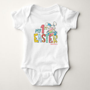 Min 1:a Påsk Cute Baby Bunny Rabbit Personlig T Shirt