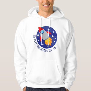 Min 1:a resa runt solens raket 1:a födelsedagspres hoodie