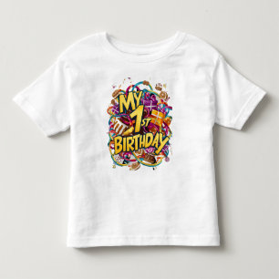 Min 1-årsdag Kakor Tårta Och Ballonger T Shirt
