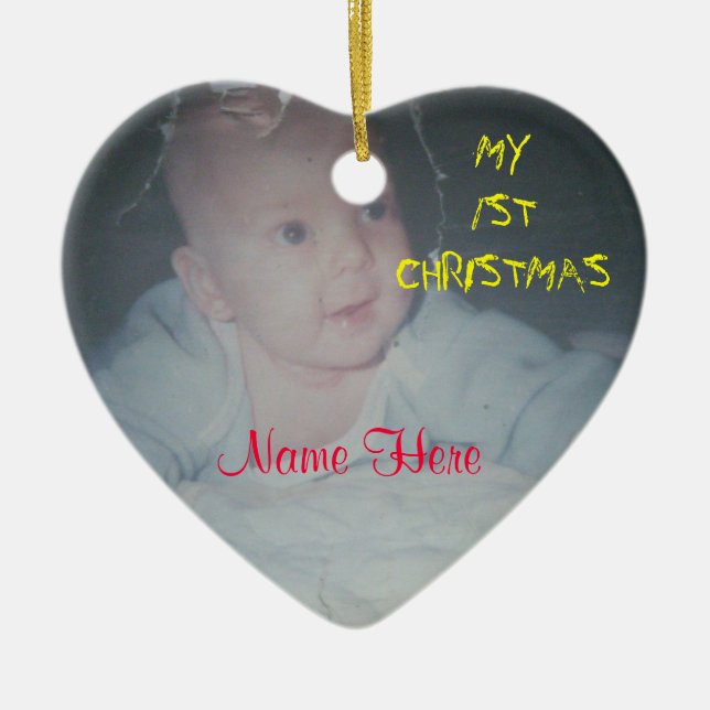 MIN 1ST JULbabyprydnad Julgransprydnad Keramik (Framsidan)
