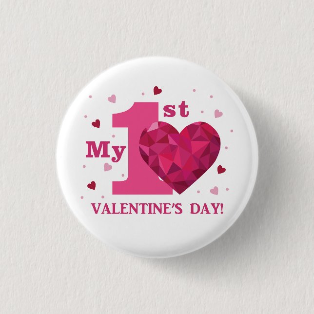 Min 1st valentin dag knäppas knapp (Framsida)