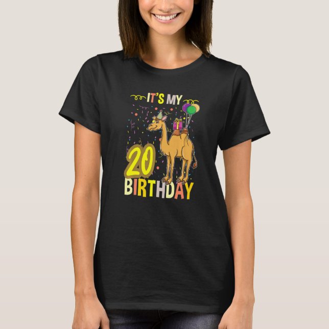 Min 20:e födelsedagskamel Dromedary T Shirt (Framsida)