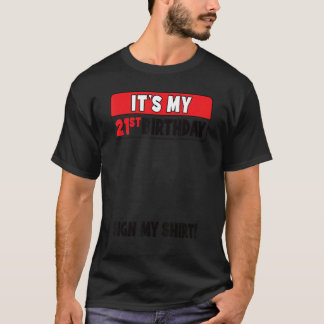 Min 21:a födelsedag 21 år gammal Födelsedagsfest T Shirt