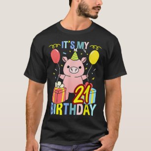 Min 21:a födelsedag Gris för Gris Älskare T Shirt