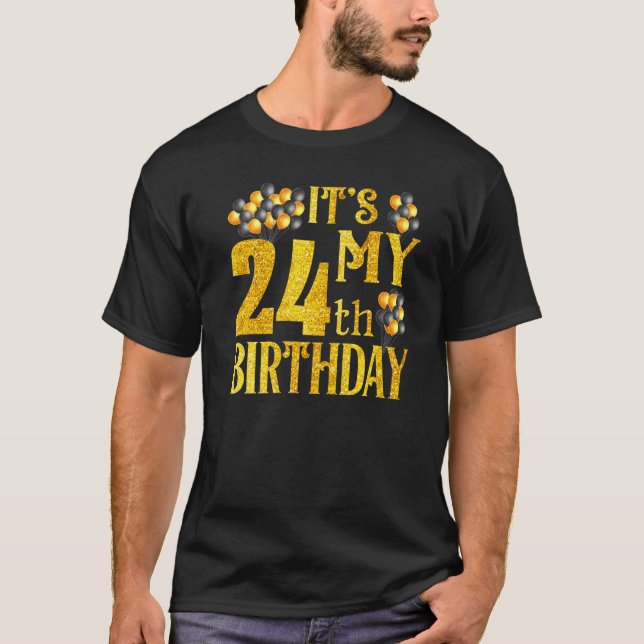 Min 24:e födelsedag Lycklig 1998 För manar födelse T Shirt (Framsida)
