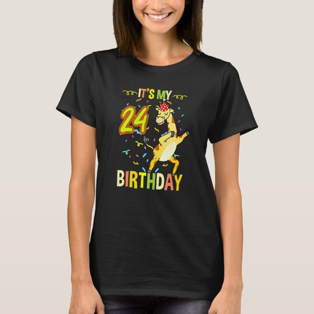 Min 24:e födelsedagskalender Giraffe T Shirt (Framsida)