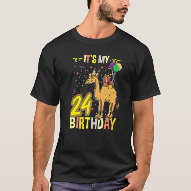 Min 24:e födelsedagskamel Dromedary T Shirt (Framsida)