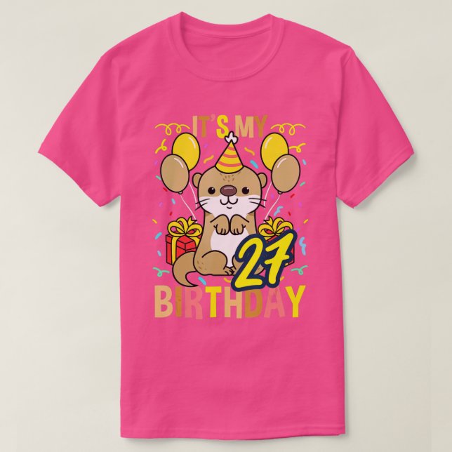 Min 27:e födelsedag t shirt (Design framsida)
