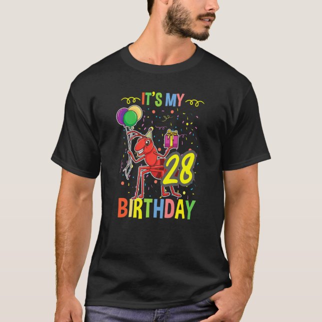 Min 28:e födelsedagstårens Ant Keeper T Shirt (Framsida)