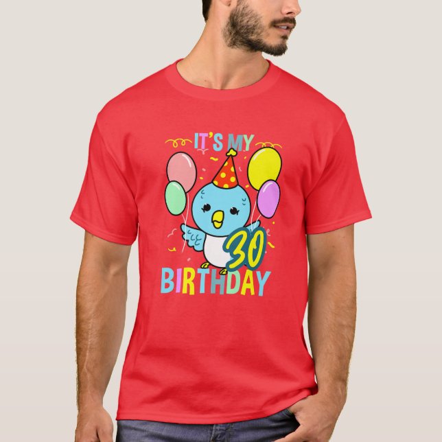 Min 30års födelsedag Budgie Pet Bird T Shirt (Framsida)
