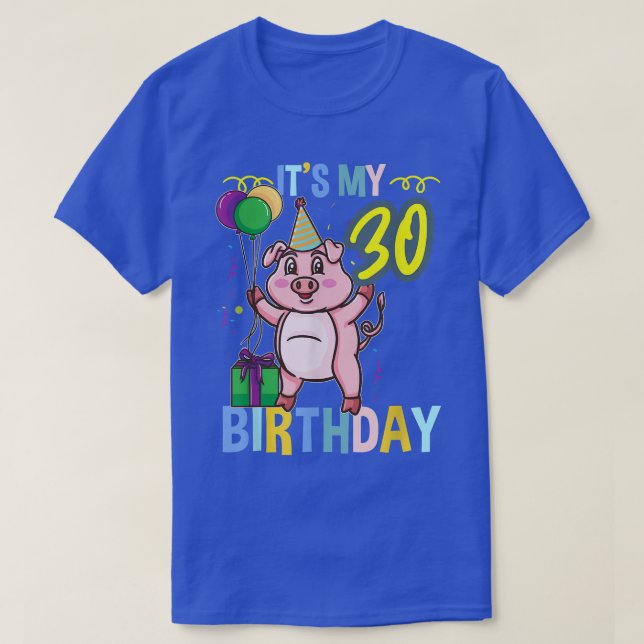 Min 30års födelsedag Cute Gris T Shirt (Design framsida)