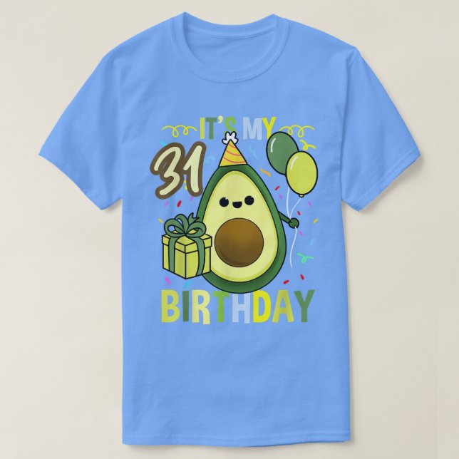 Min 31a Avocado-Födelsedagsfest T Shirt (Design framsida)
