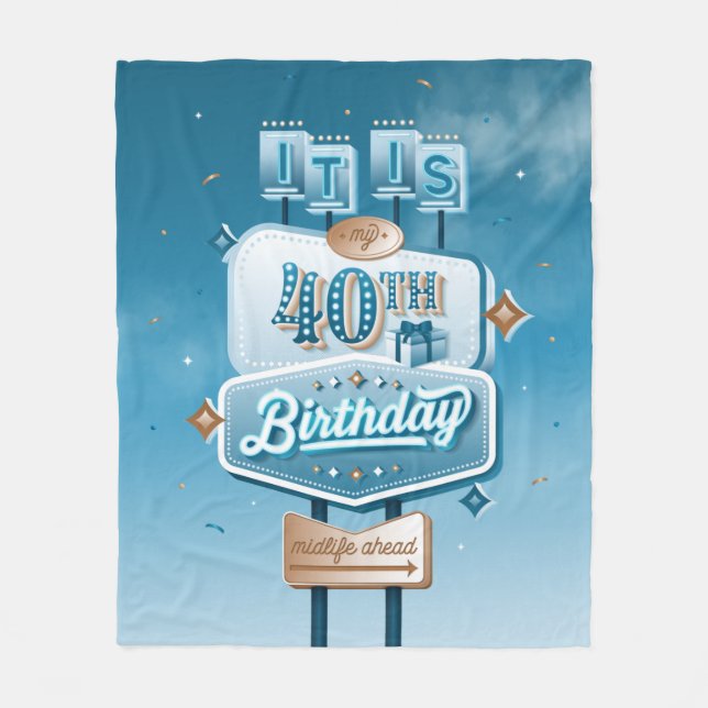 Min 40:e fågeldag Blanket Fleecefilt (Framsidan)