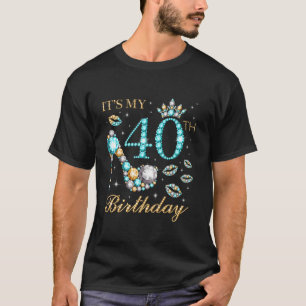 Min 40:e födelsedag 40 år gammal 40:e födelsedag Q T Shirt