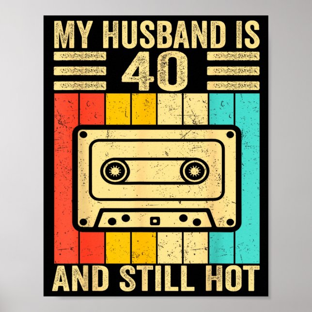 Min 40:e make Födelsedag Make 40 Poster (Framsidan)