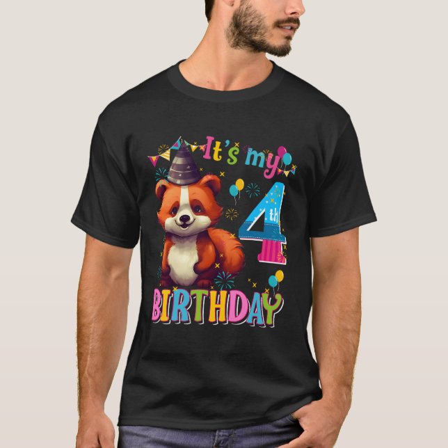 Min 4:e Röda panda T Shirt (Framsida)