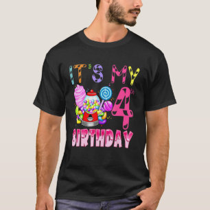 Min 4e födelsedagen Candy Candyland Birthday Girl T Shirt