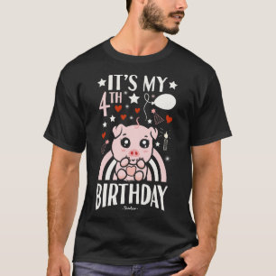 Min 4e födelsedagen Gris T Shirt