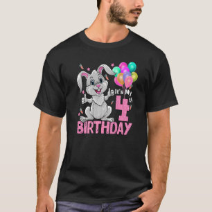 Min 4e födelsedagen-kanin 4e födelsedagen 4 år O T Shirt