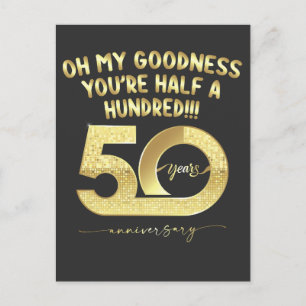 Min 50-årsdag Godhet dig en halv hundra Inbjudan Vykort