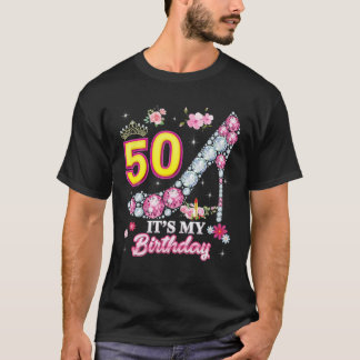 Min 50:e födelsedag, 50 år gammal drottning Rosa D T Shirt