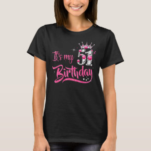 Min 51:a födelsedag Rosa Diamond 51 år gammal Birt T Shirt