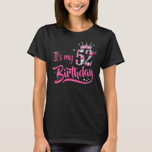 Min 52:a födelsedag Rosa Diamond 52 år gammal Birt T Shirt