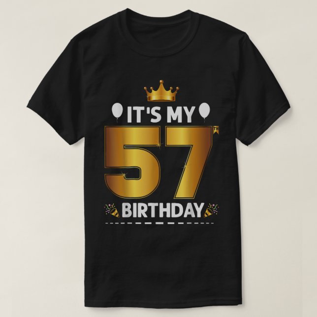 Min 57-dagarsdag 57-årsjubileum t shirt (Design framsida)
