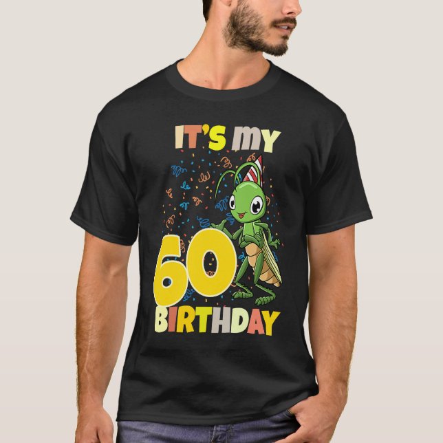Min 60-dagars gräshoppare t shirt (Framsida)