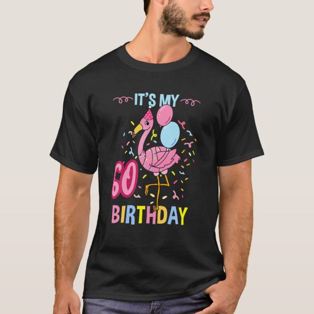 Min 60:e födelsedag Flamingo T Shirt (Framsida)