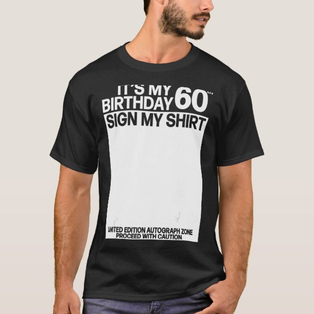 Min 60:e födelsedag undertecknar min 60:e födelsed t shirt (Framsida)