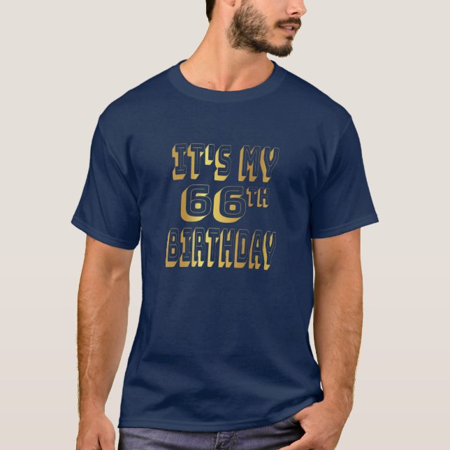 Min 66:e födelsedag t shirt (Framsida)