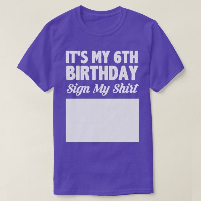 Min 6e-födelsedagstecken min skjorta t shirt (Design framsida)