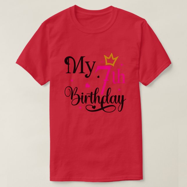 Min 7:e-födelsedag01 t shirt (Design framsida)