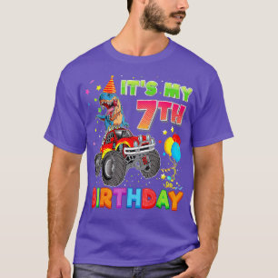 Min 7:e-födelsedag, 7 år gammal dinosaur Monster C T Shirt