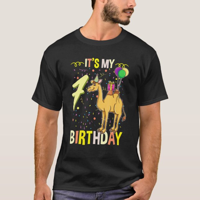 Min 7:e-födelsedagskamel Dromedary T Shirt (Framsida)