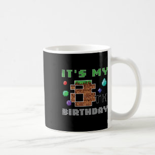 Min 8-årsdag Pixel 8 Gamer Videospel Pojkar Ki Kaffemugg