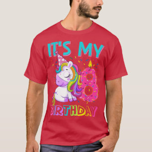 Min 8:e födelsedagskalender Cute Unicorn Girls ger T Shirt