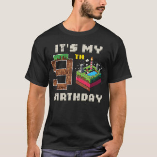 Min 9-årsdag Piel Game 9 Tårta Video Gamer Pojkar T Shirt