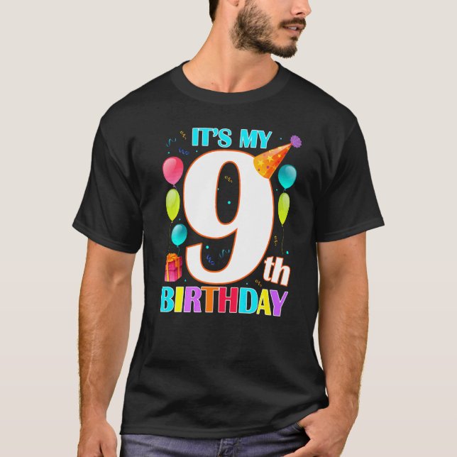 Min 9:e födelsedag 9-årsdag t shirt (Framsida)