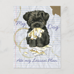 Min affenpinscher Ate Min Lesson Plan Vykort